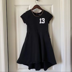 art class Girls Black/Rose Gold High Low Dress L